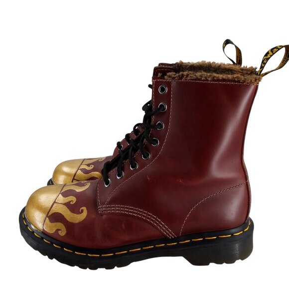 Dr Martens 1460 Serena Smooth Leather Combat Boots Size 39 US 8 Custom OOAK Sun - Picture 4 of 13